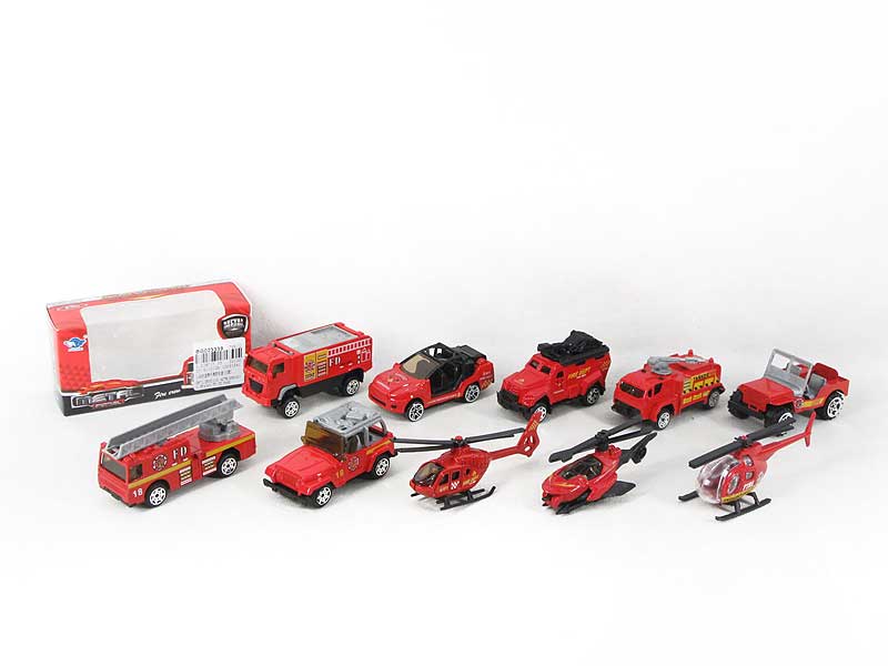 1:64 Die Cast Fire Engine Free Wheel(16S) toys