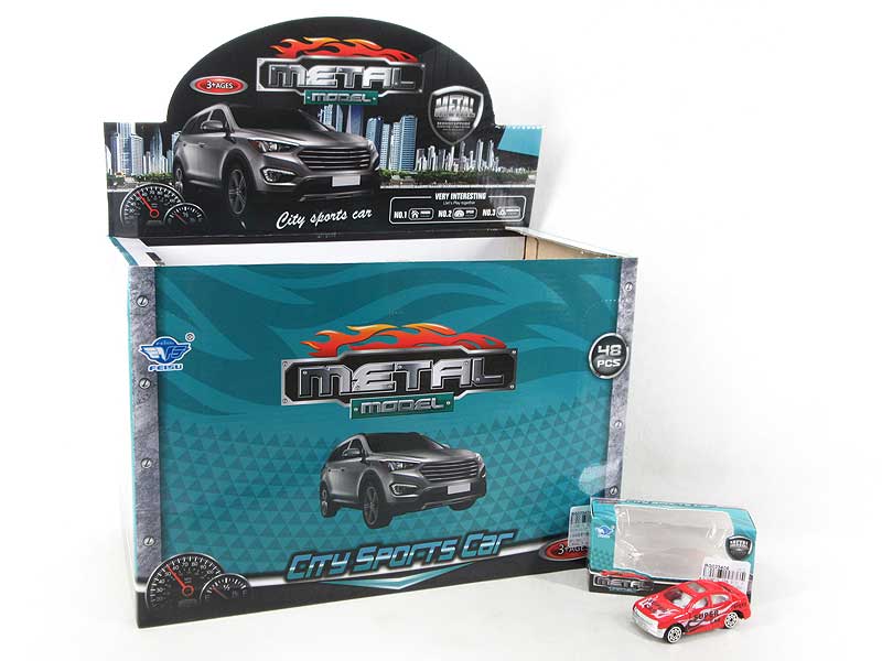 1:64 Die Cast Sports Car Free Wheel(48in1) toys