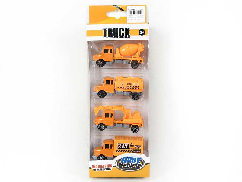 1:64 Die Cast Construction Truck Free Wheel(4in1) toys