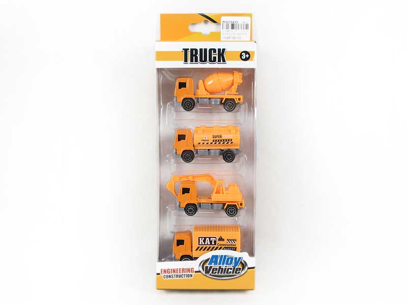 1:64 Die Cast Construction Truck Free Wheel(4in1) toys