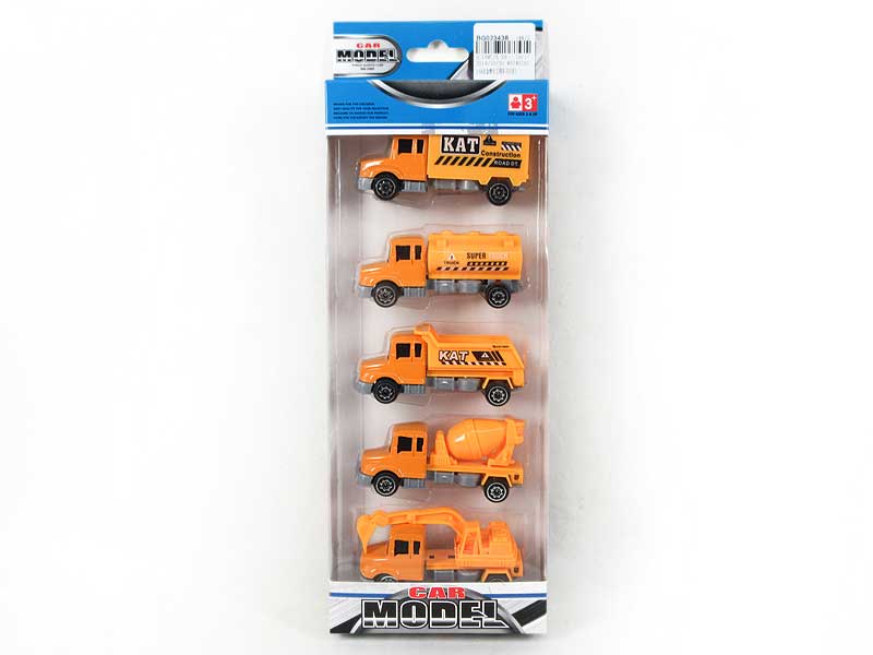 1:64 Die Cast Construction Truck Free Wheel(5in1) toys