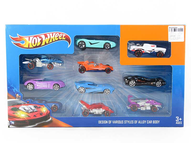 Die Cast Sports Car Free Wheel(10in1) toys