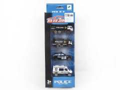 Die Cast Police Car Free Wheel(4in1)