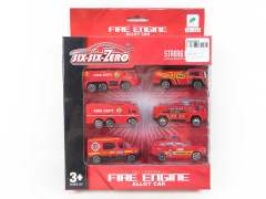 Die Cast Fire Engine Free Wheel(6in1)