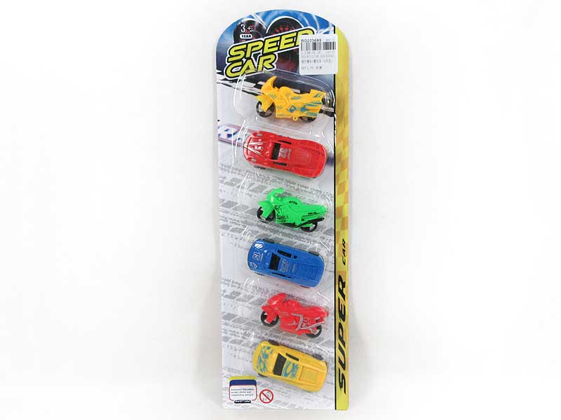 Free Wheel Racing Car & Mororcycle(6in1) toys
