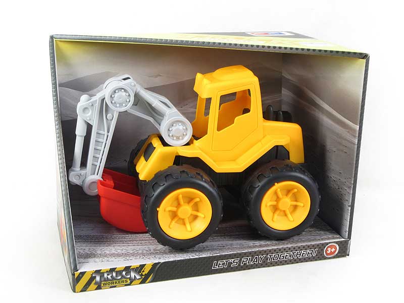 Free wheel construction car toys