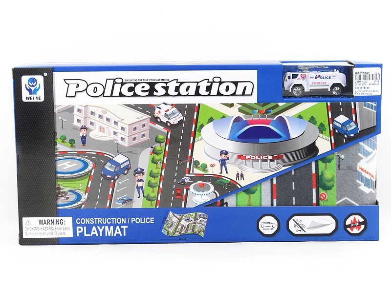 Die Cast Police Car Set Free Wheel toys