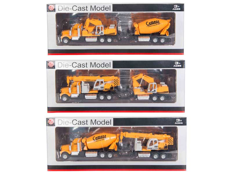 1:70 Die Cast Construction Truck Free Wheel(3S) toys