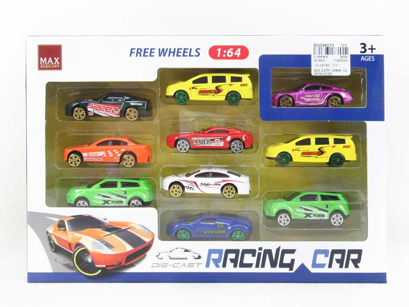 1:64 Die Cast Sports Car Free Wheel(10PCS) toys