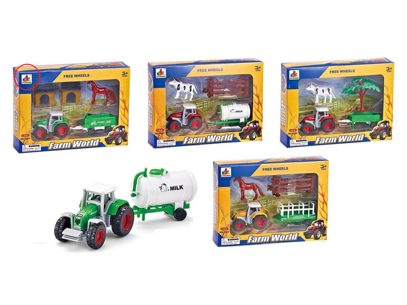 Die Cast Farmer Truck Set Free Wheel(4S) toys