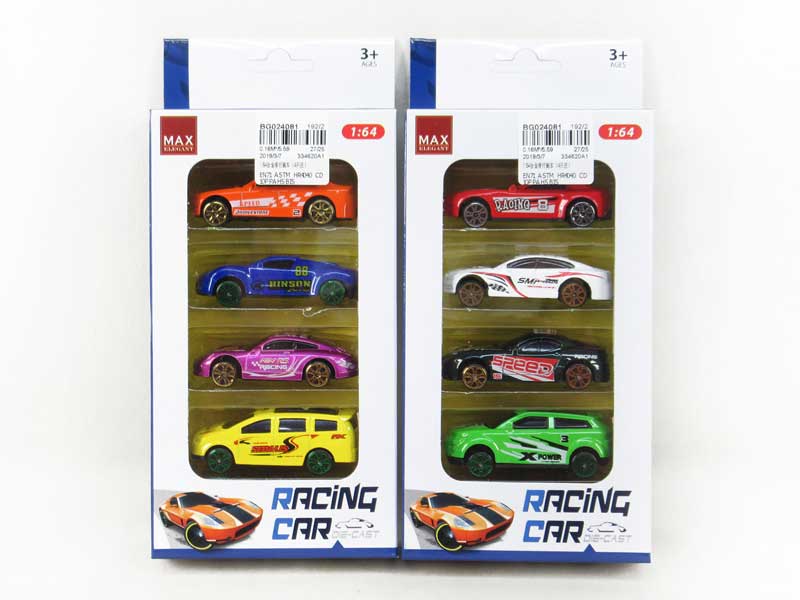 1:64 Die Cast Sports Car Free Wheel(4in1) toys