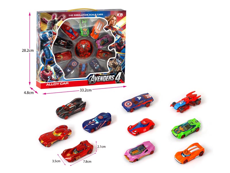 Die Cast Car Free Wheel(10in1) toys