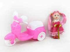 Free Wheel Motorcycle & Doll