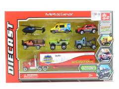 Die Cast Car Set Free Wheel