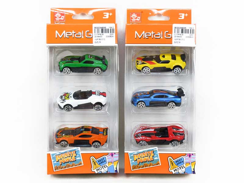 Die Cast Sports Car Free Wheel(3in1) toys