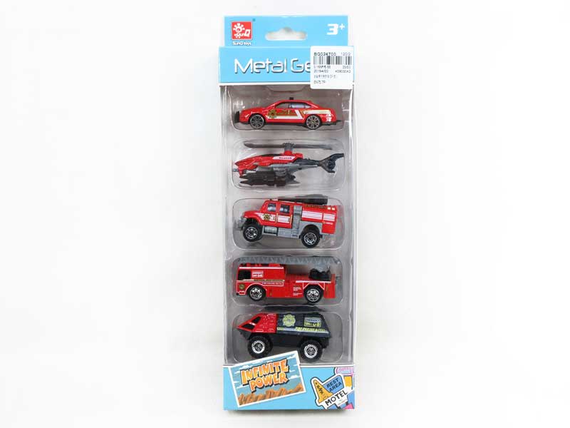 Die Cast Fire Engine Free Wheel(5in1) toys