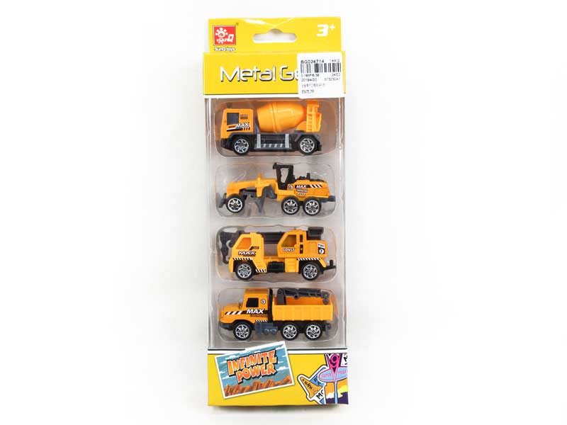Die Cast Construction Truck Free Wheel(4in1) toys