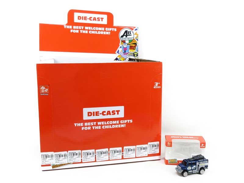 Die Cast Police Car Free Wheel(48in1) toys