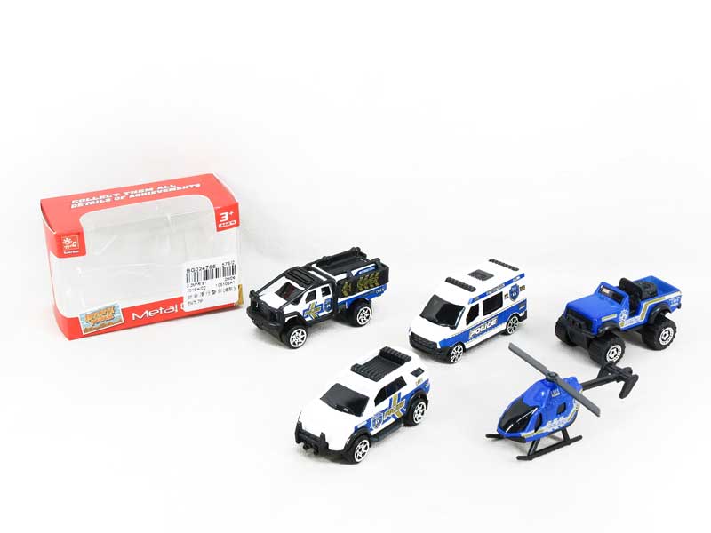 Die Cast Police Car Free Wheel(6S) toys