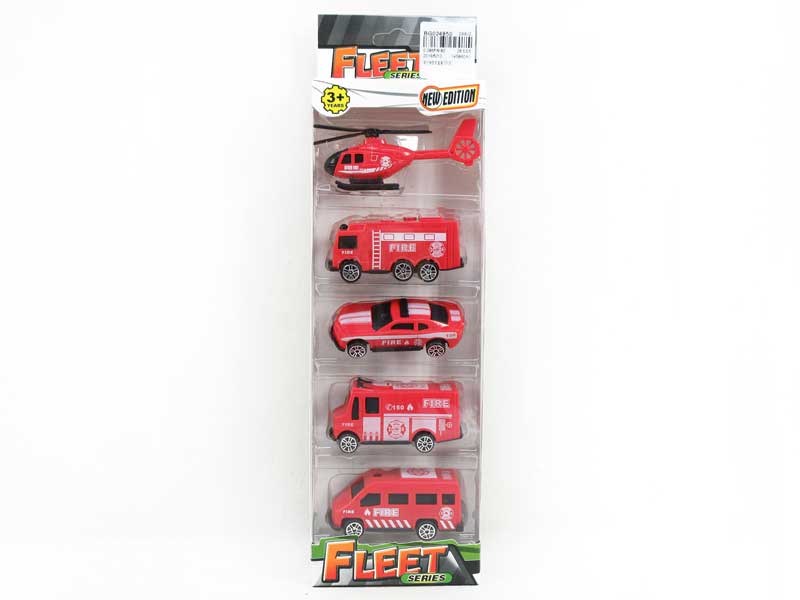 Free Wheel Fire Engine Set(5in1) toys