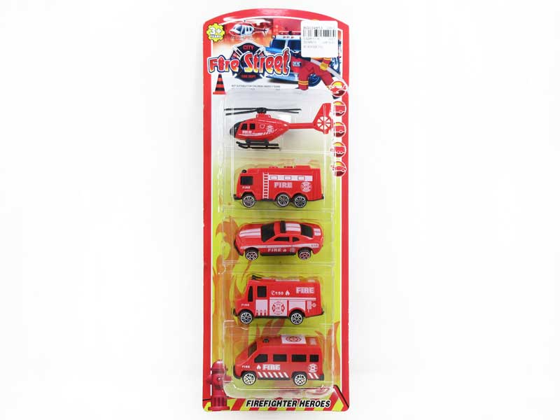 Free Wheel Fire Engine Set(5in1) toys
