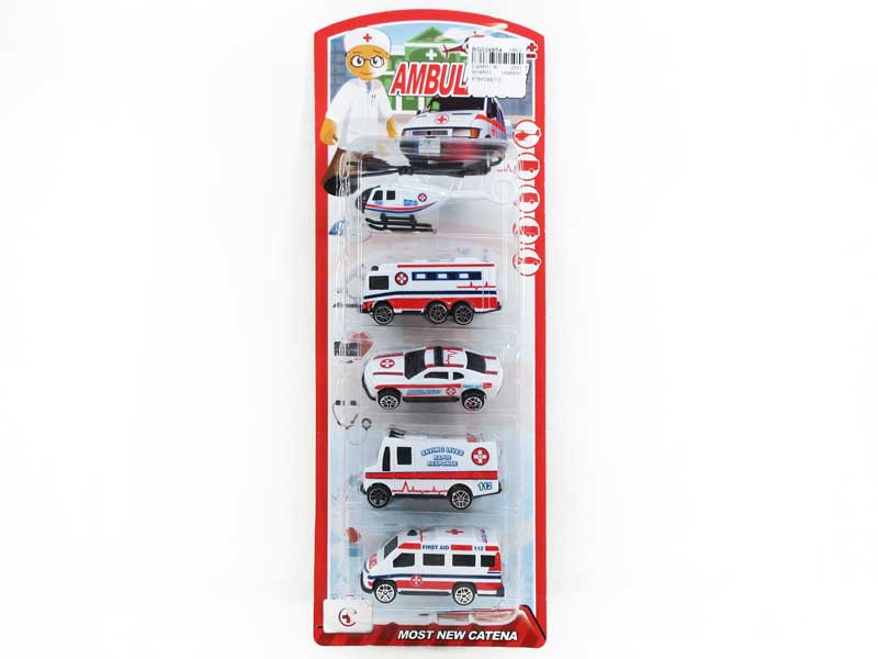 Free Wheel Ambulance Set(5in1) toys
