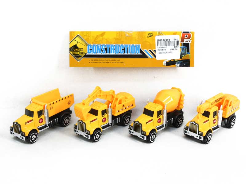 1:55 Die Cast Construction Truck Free Wheel(4in1) toys