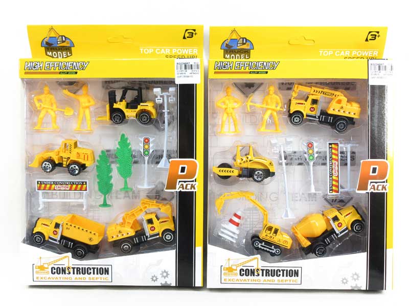 Die Cast Construction Truck Set Free Wheel(4in1) toys