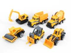 1:72 Die Cast Construction Truck Free Wheel(6S) toys