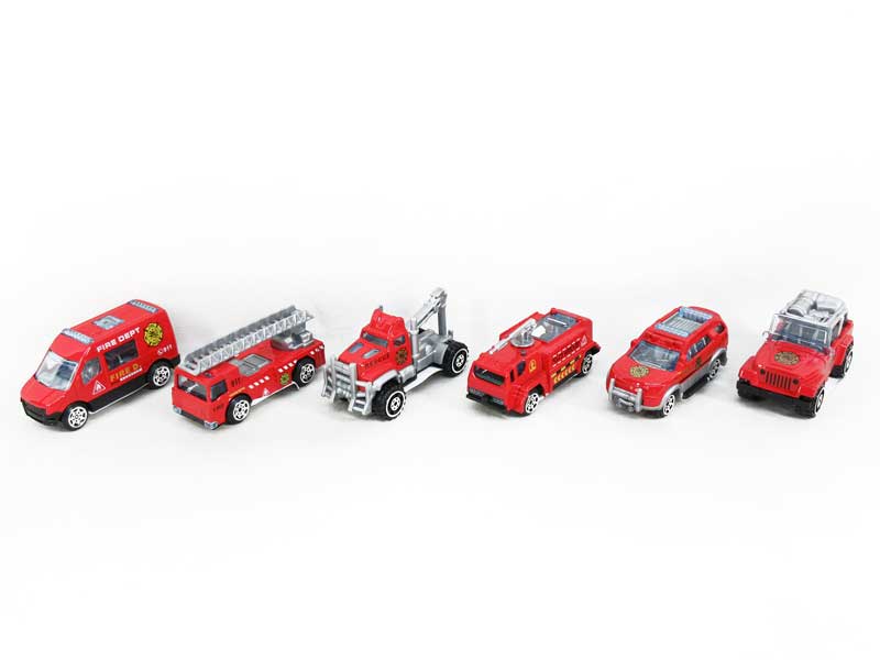 1:72 Die Cast Fire Engine Free Wheel(6S) toys