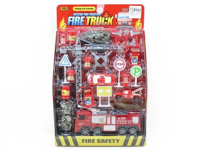 Free Wheel Fire Engine Set(3S) toys