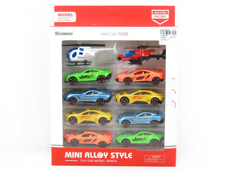 Die Cast Sports Car Free Wheel(12in1) toys