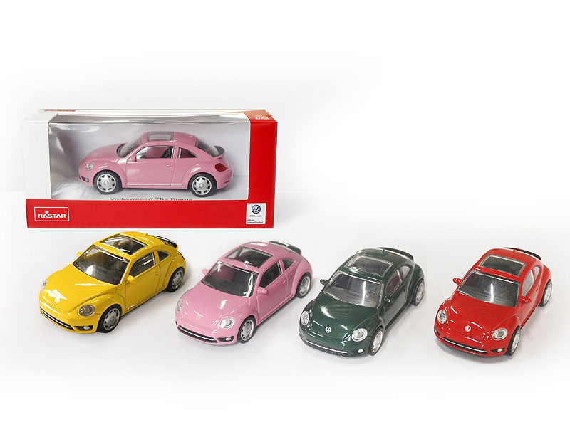 1:43 Die Cast Volkswagen Beetle Free Wheel(24in1) toys
