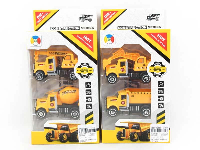 Die Cast Construction Truck Free Wheel(2in1) toys
