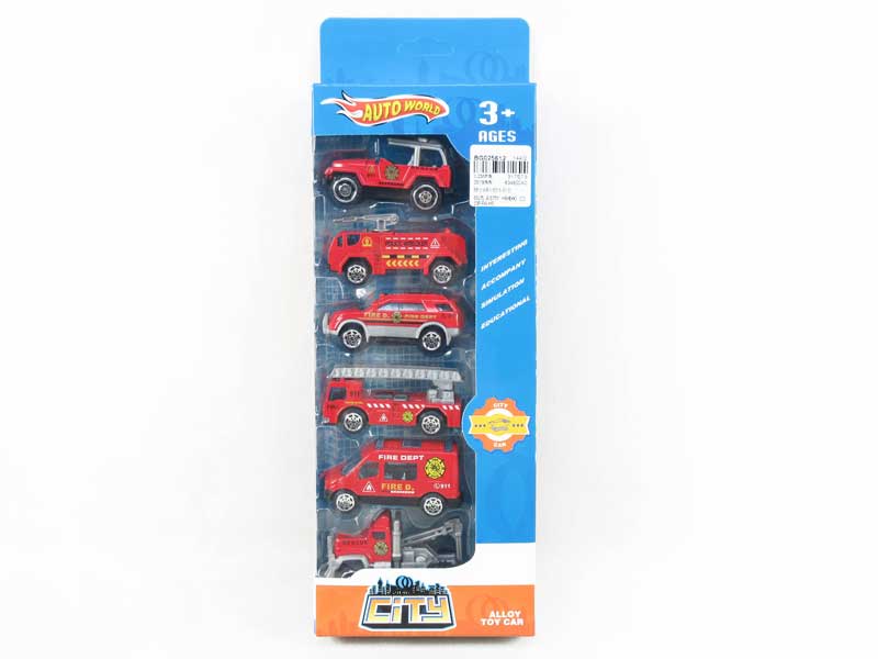 Die Cast Fre Engine Car Free Wheel(6in1) toys