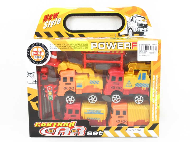 Free Wheel Construction Truck Set(4in1) toys