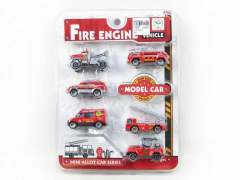 Die Cast Fre Engine Car Free Wheel(6in1)