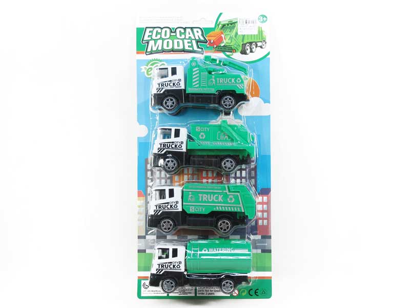 Free Wheel Sanitation Car(4in1) toys