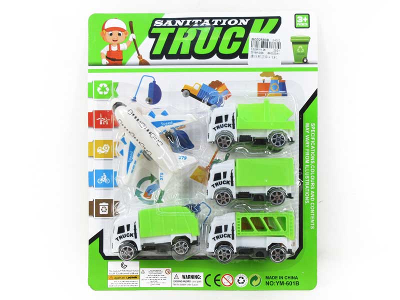 Free Wheel Sanitation Truck & Airplane toys