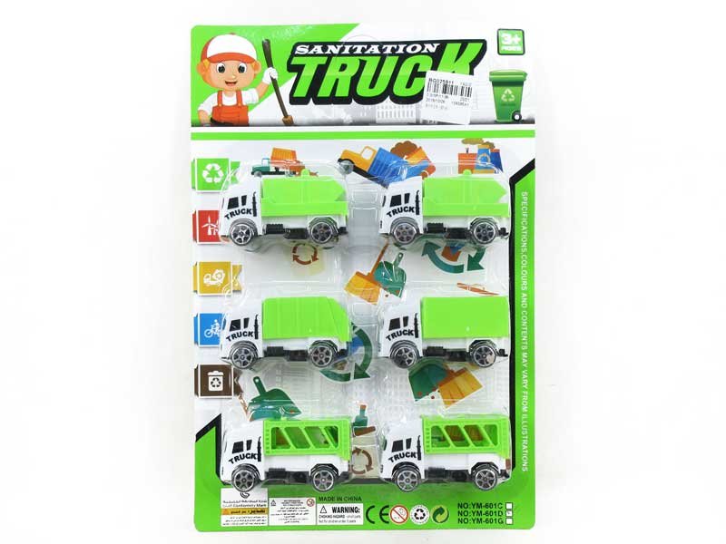 Free Wheel Sanitation Truck(6in1) toys