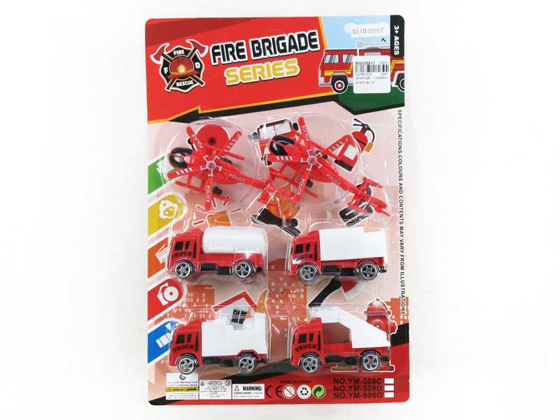 Free Wheel Fire Engine & Helicopter toys