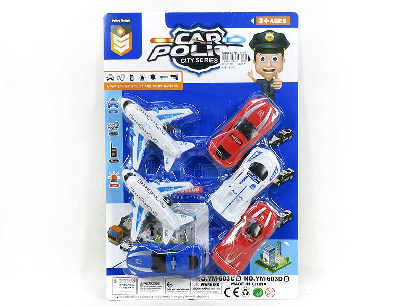 Free Wheel Police Car & Free Wheel Airplane toys