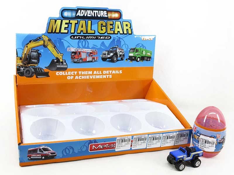 Die Cast Police Car Free Wheel(12in1) toys