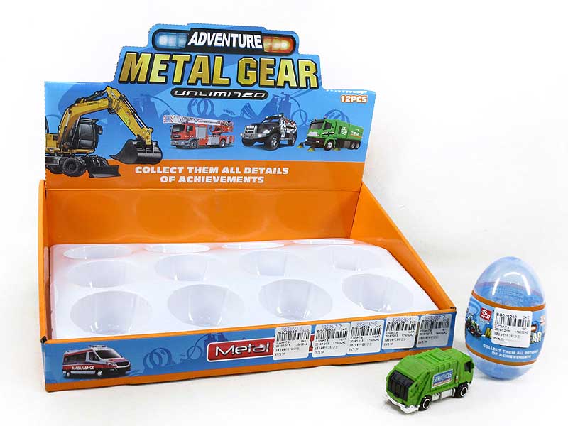 Die Cast Sanitation Car Free Wheel(12in1) toys