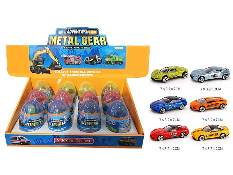 Die Cast Sports Car Free Wheel(12in1) toys