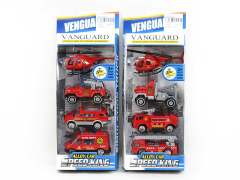 Die Cast Fre Engine Car Free Wheel(4in1)