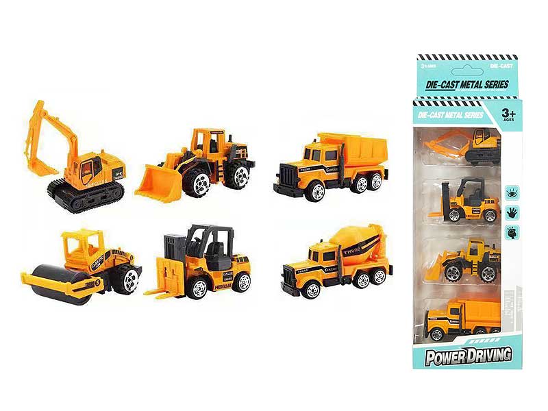 1:50 Die Cast Construction Truck Free Wheel(4in1) toys