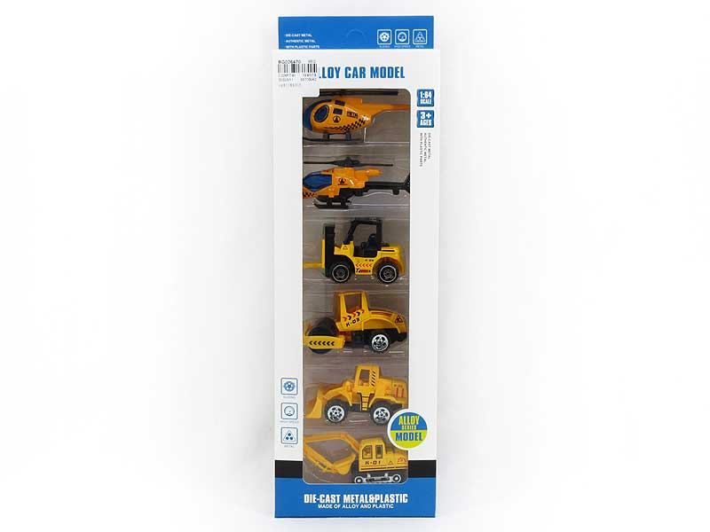 Die Cast Construction Truck Free Wheel(6in1) toys