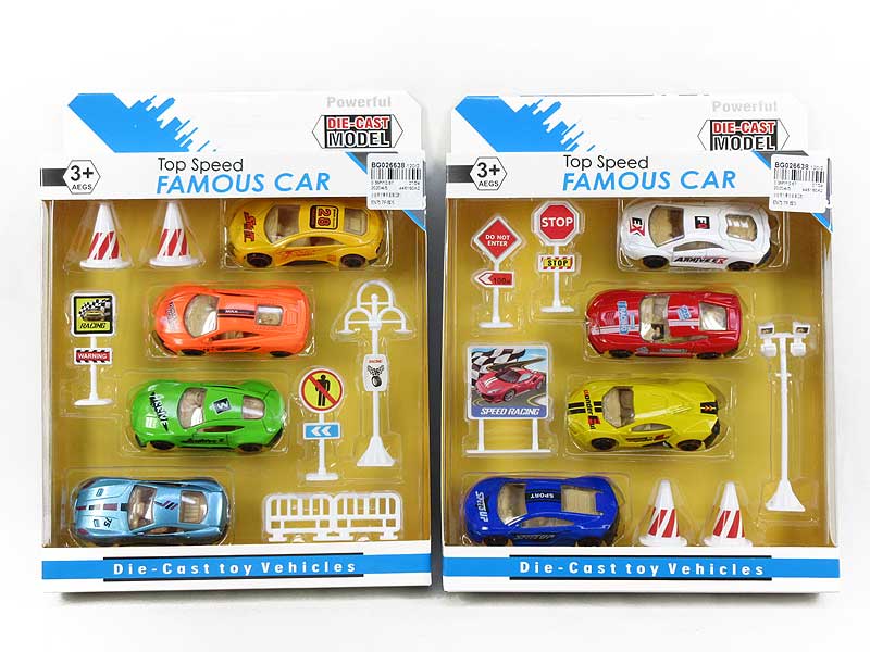 Die Cast Racing Car Set Free Wheel(2S) toys