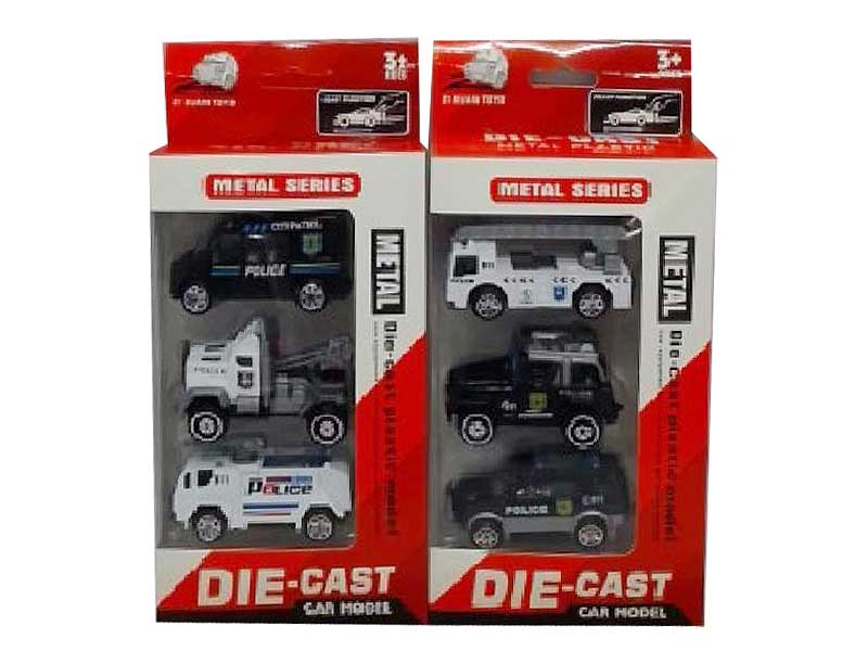 Die Cast Police Car Free Wheel(3in1) toys